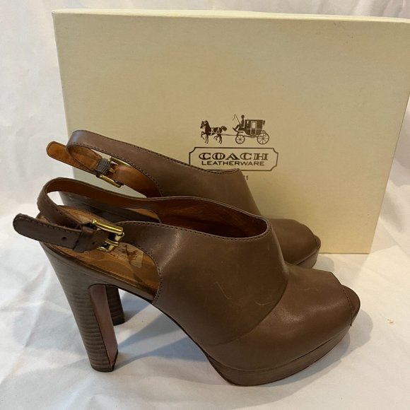 Coach Milk Chocolate Color, Brina Heels - Picture 2 of 4